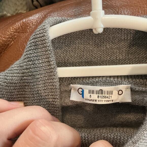 Gran Sasso Women Turtleneck Wool Sweater Size Large Grey Minimalist Classic Fall - Picture 2 of 6